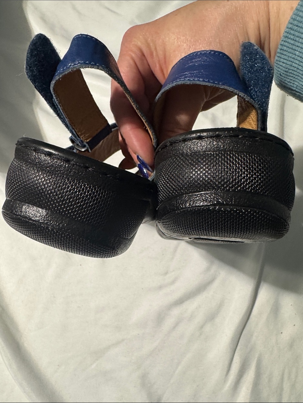 Portofino Leather Comfort Sandals EU 38 US 7–7.5 Blue Walking Travel Non Slip - Picture 7 of 11
